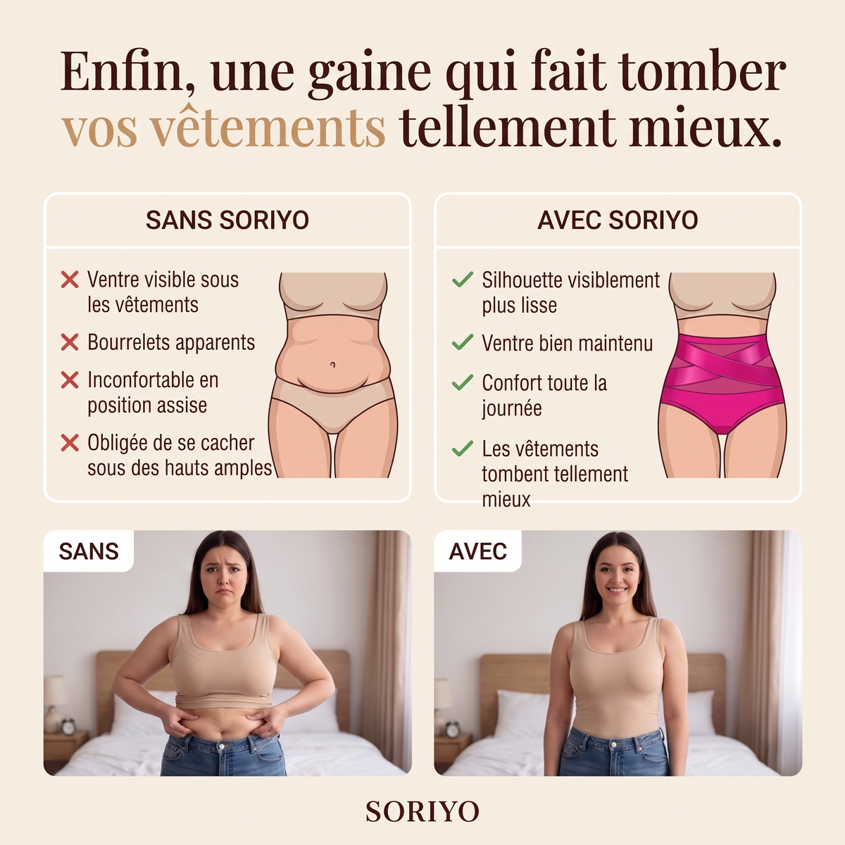 Culotte gainante post-partum à compression 360°